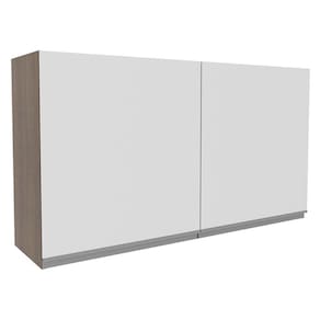 Armário Aéreo Madesa Glamy 120 cm 2 Portas - Rustic/Branco