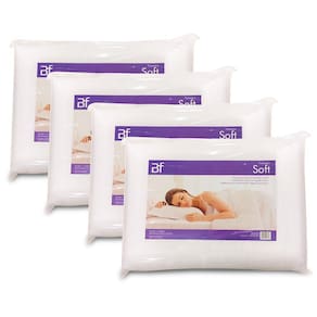 Kit 4 Travesseiro Espuma Ortopédico Firme Soft 50x70x10cm BF Colchões