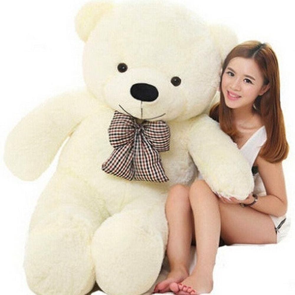 Urso creme bicho pelúcia gigante 140cm grande p/ namorada