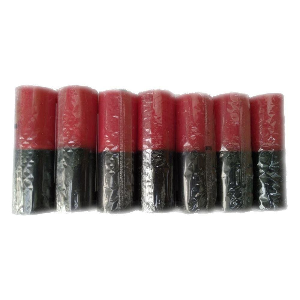 Vela Votiva Bicolor Vermelha E Preto 7 Dias Kit Com 6 Un