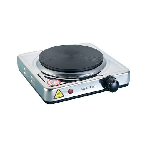 imagem-Fogão Elétrico Inox 1 Boca 1500W Antiaderente 127v Agratto