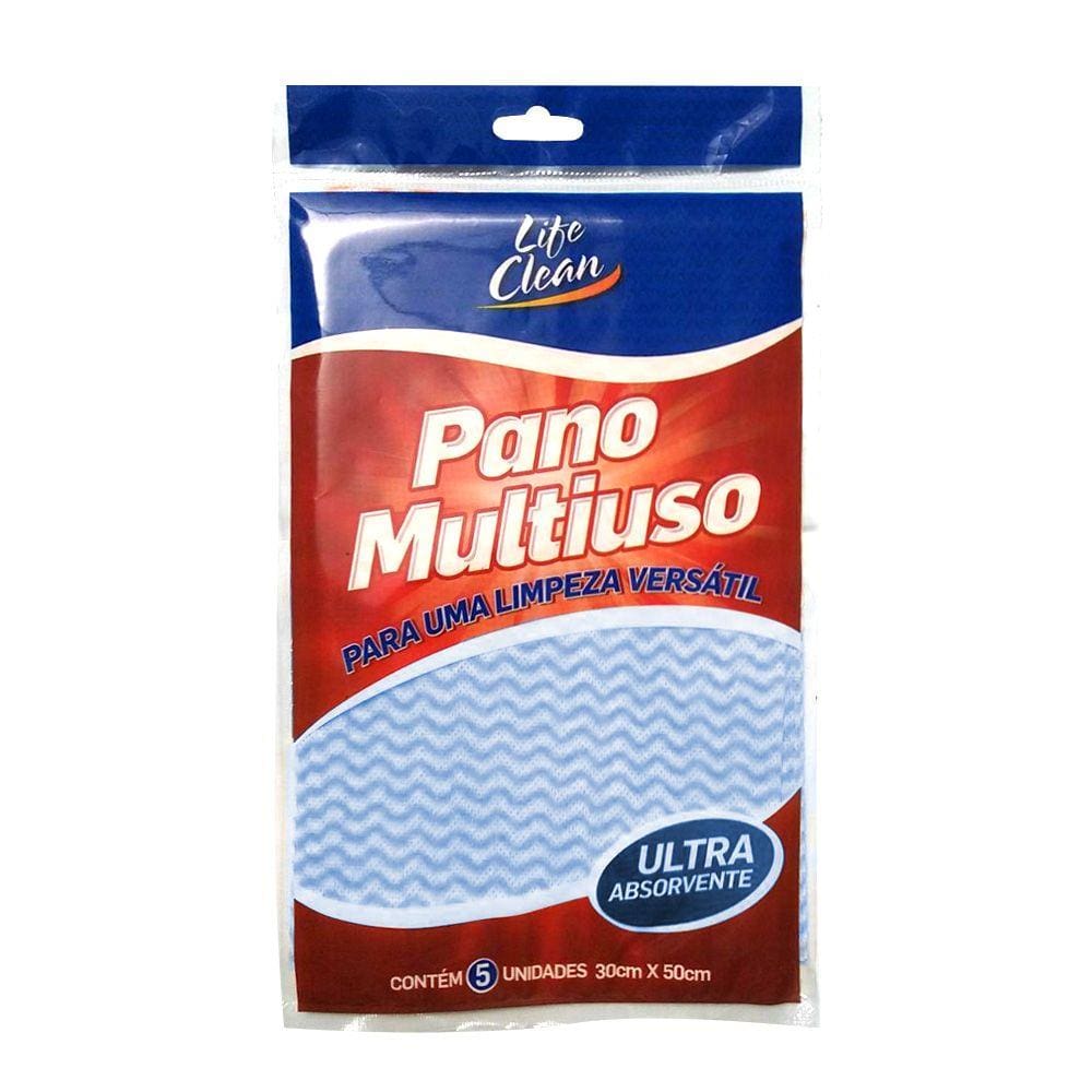 Pano Multiuso Azul 30x50cm 5un Life Clean
