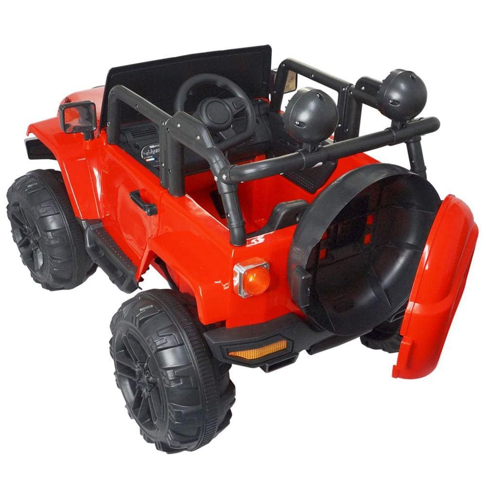 Mini Jipe Elétrico Infantil Criança 12V com Controle Remoto - Carro Importway Vermelho