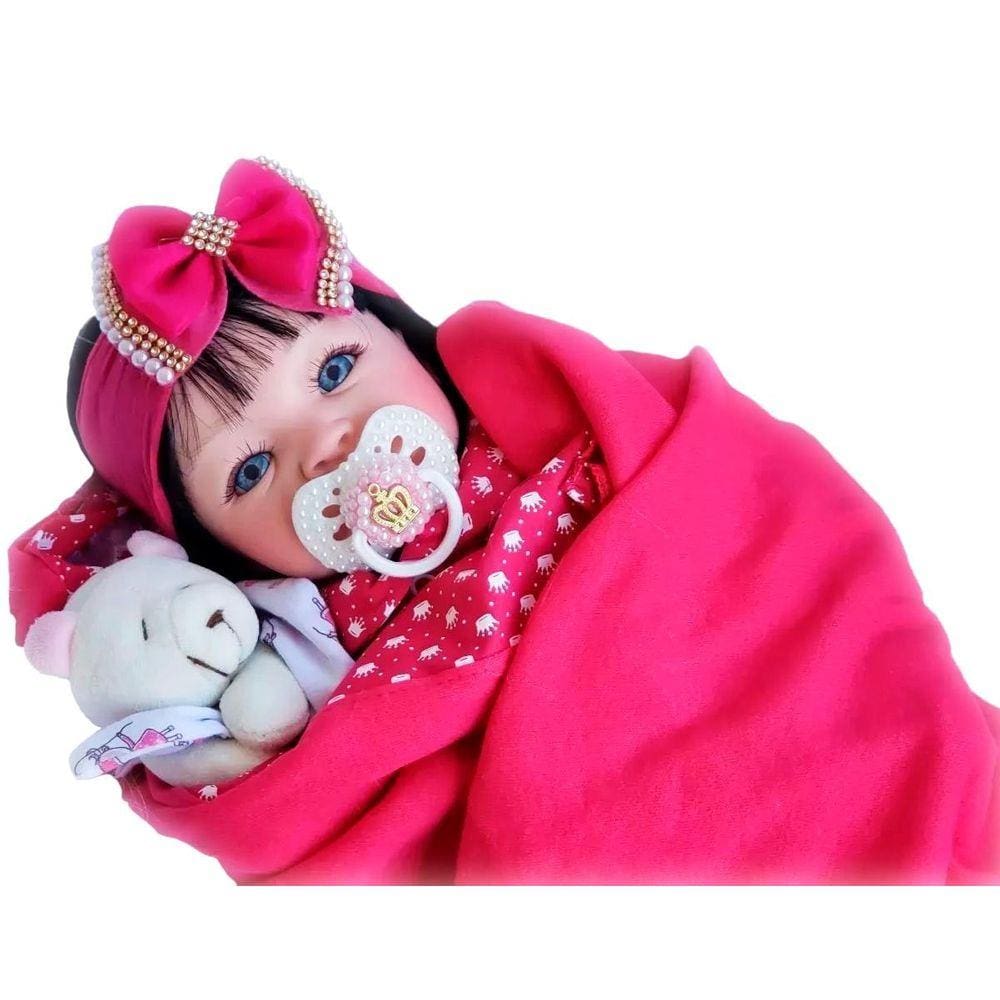 Boneca Bebê Reborn Real Princesa Newborn c Bolsa Maternidade - Chic Outlet  - Economize com estilo!