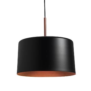 Pendente Large Bilboquê Estilo Tom Dixon Preto com Cobre