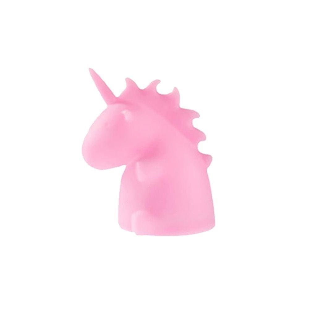 Luminária Unicórnio Rosa Abajur De Mesa