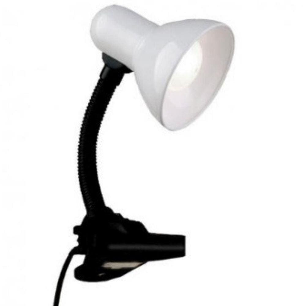 Abajur Luminária Mesa Garra Flexível Articulável Clamp Lamp