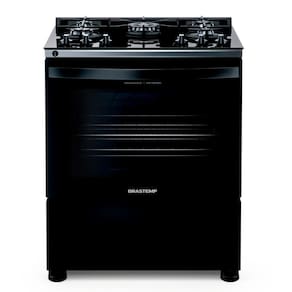 Fogão de Piso Brastemp 5 Bocas Mesa Vidro Turbo Chama Preto BFS5VCEUNA