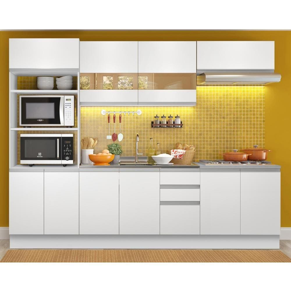 Cozinha Completa Madesa Glamy Atenas 10 Portas 3 Gavetas