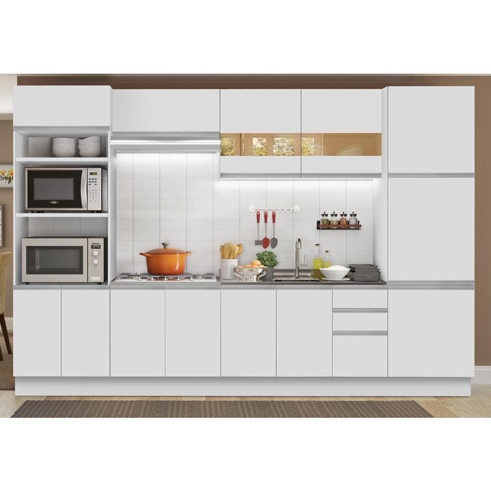 Cozinha Completa Planejada Madesa Glamy Roma 3 Gavetas 13 Portas