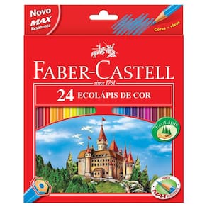 Lápis Ecolápis 24 cores Faber Castell ES PM