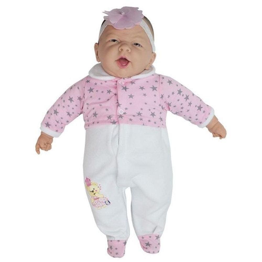 Boneca Bebê Reborn 45 cm Feita À Mão Com Roupinha Pink - Ifcat ToyStore