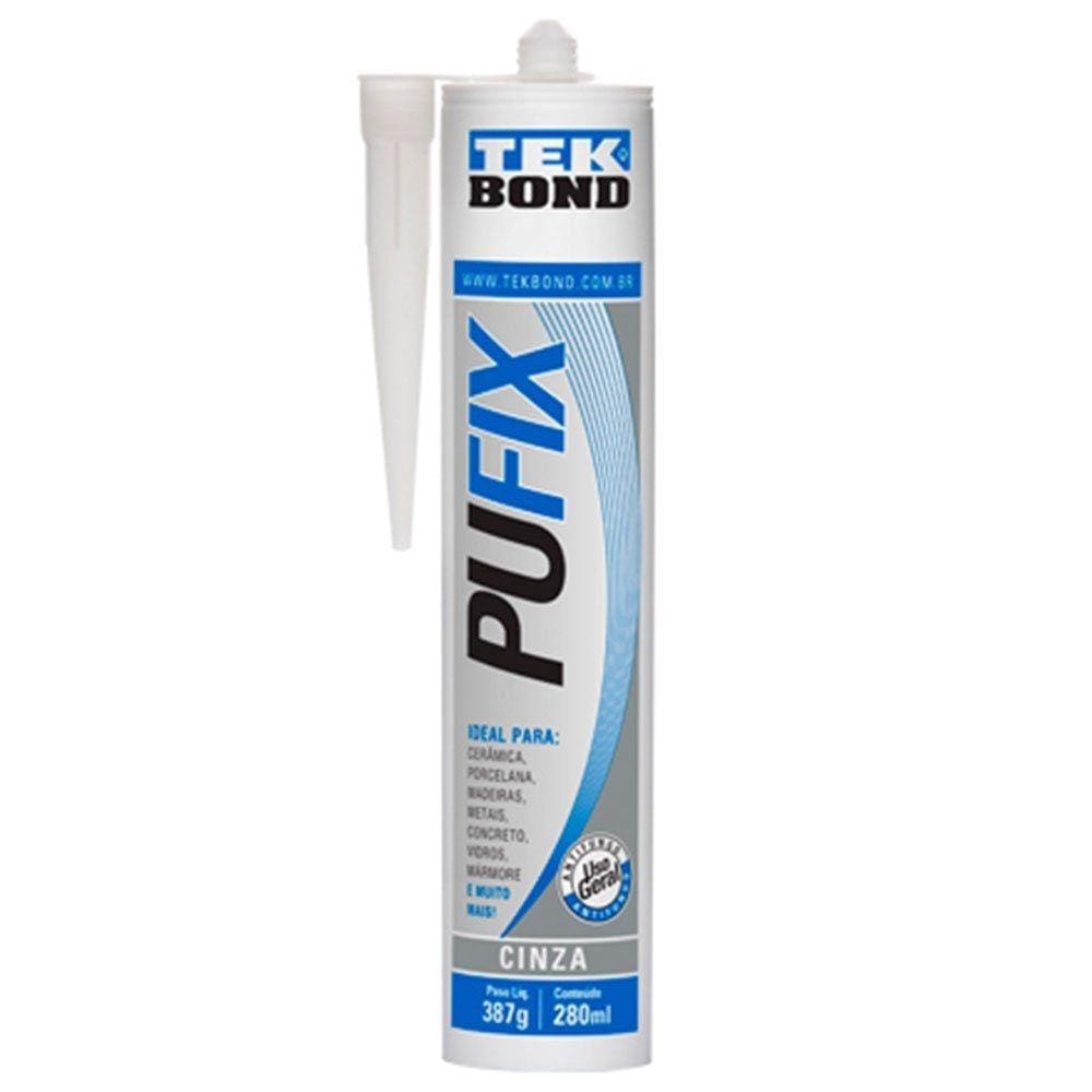 Cola Pu Fix Tekbond 387G Cinza