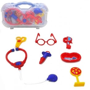 Brinquedo Kit Maleta Médica Infantil Com 7 Peças