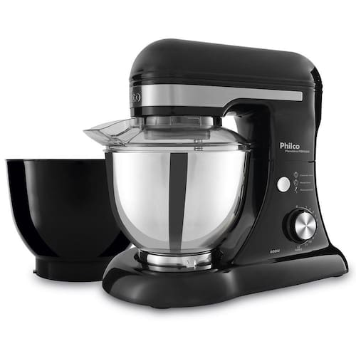 imagem-Batedeira Planetária Philco PBP600P Turbo Inox Double Bowl 600W  - 110V