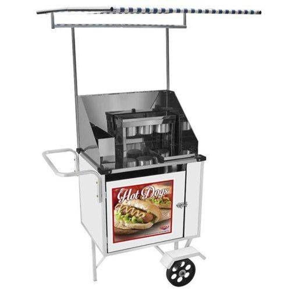 Carrinho Hot Dog Simples com Rodas Maciças e Toldo - Cefaz