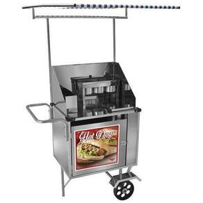 Carrinho Hot Dog Simples com Rodas Maciças e Toldo - Cefaz