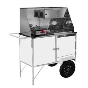 Carrinho de Hot Dog + Lanche Luxo com Rodas Pneumáticas e Toldo- Cefaz