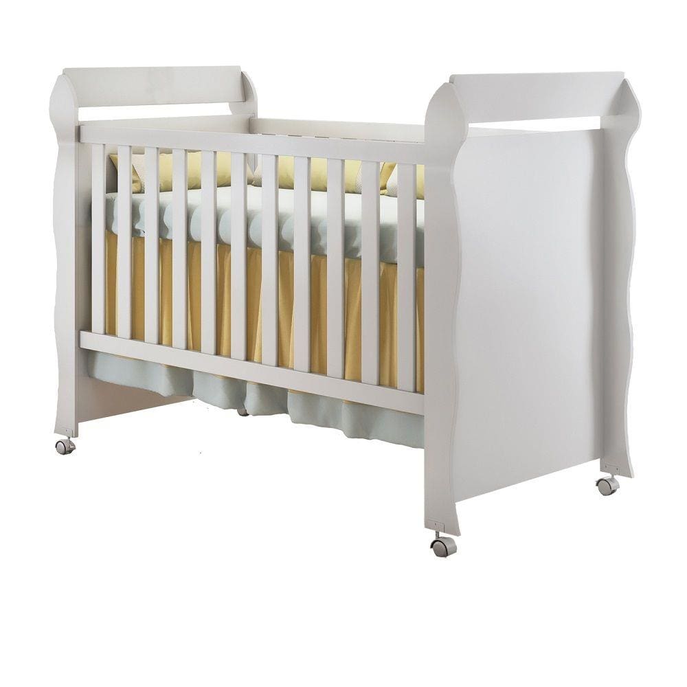 Berço Mini Cama Carolina Mirelle Americano - Branco