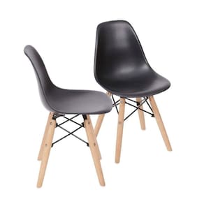 Conjunto 2 Cadeiras Eames DKR Base Madeira OR Design Preto