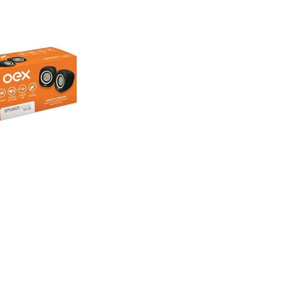 Caixa de Som Oex Speaker Round USB
