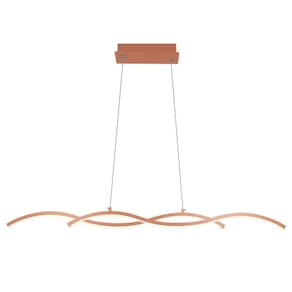 Lustre Pendente Quality Twine 1339 com Led Cobre