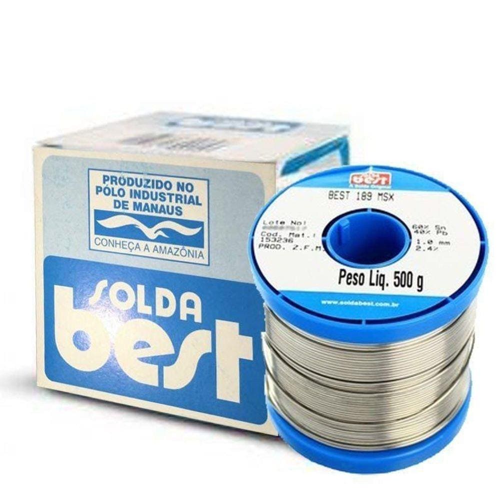 Rolo Carretel Solda Best 500G 1Mm 60X40 Azul