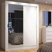 Guarda-Roupa Solteiro Madesa Denver 2 Portas de Correr com Espelho