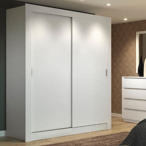 Guarda-Roupa Solteiro Madesa Dallas 2 Portas de Correr 2 Gavetas