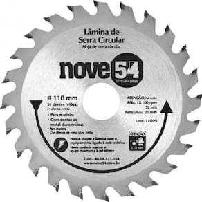 Disco De Serra Para Madeira Lâmina 110 X 20 Mm 24 Dentes