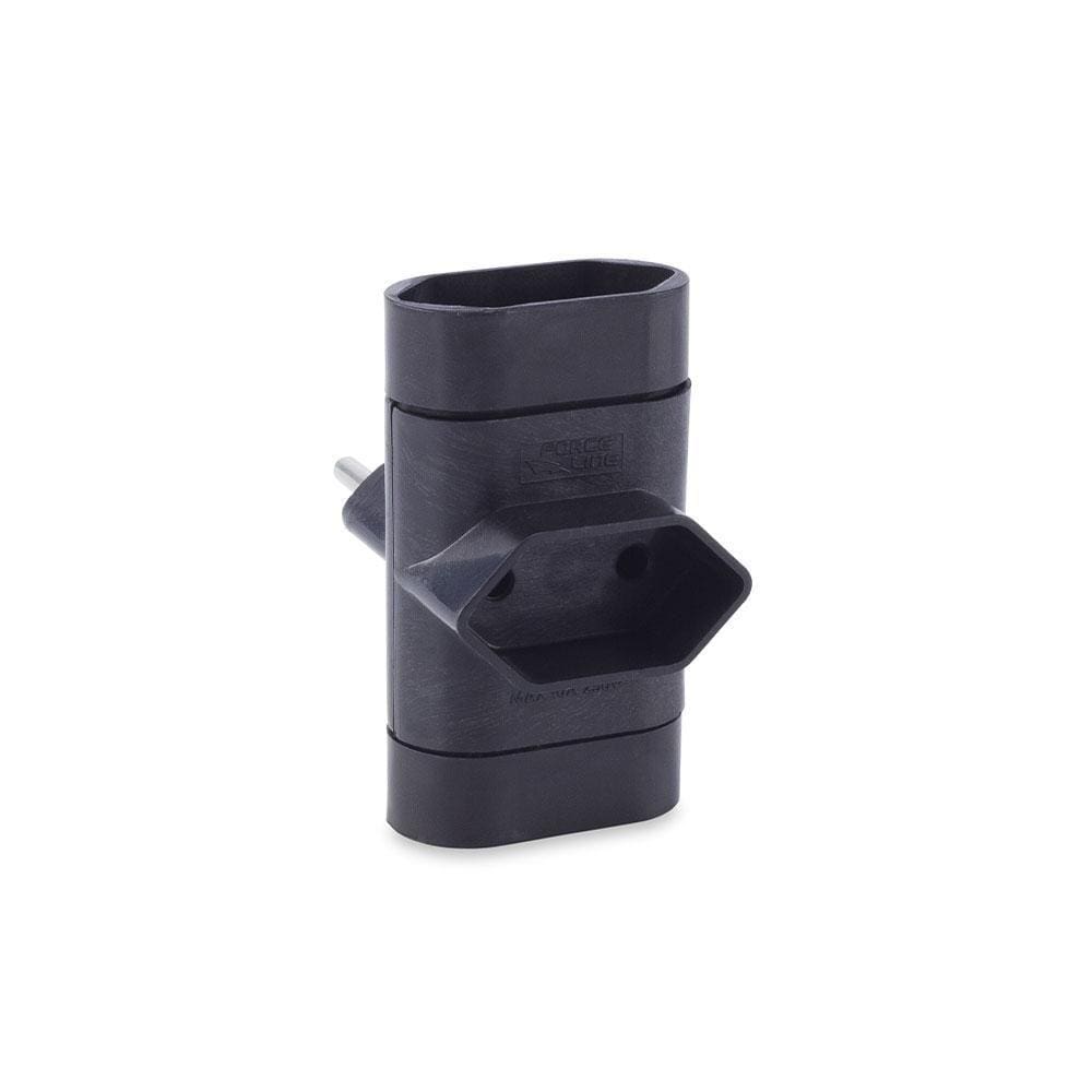 Pino Multiplicador 3 Tomadas Preto Force Line