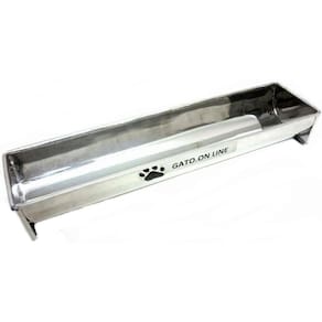 Comedouro Gato Online Tipo Calha de inox