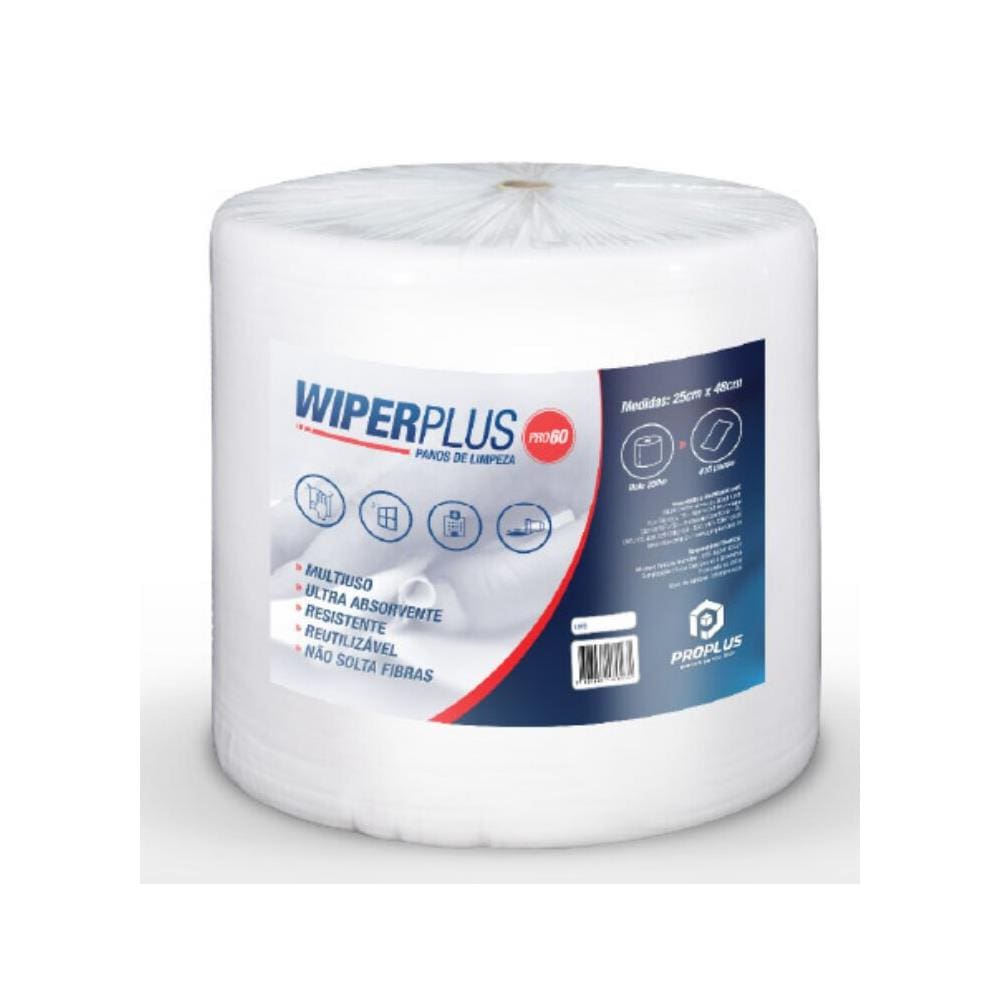 Pano Multiuso Branco Wiperplus Pro60 25cm x 200m