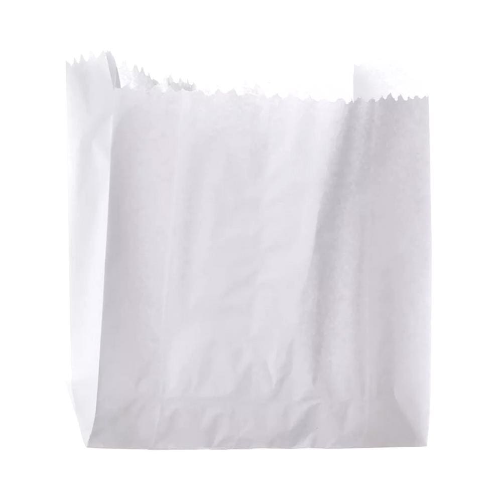Saco de Papel Branco Cristal Hamburgão com 500 Unidades Mtel