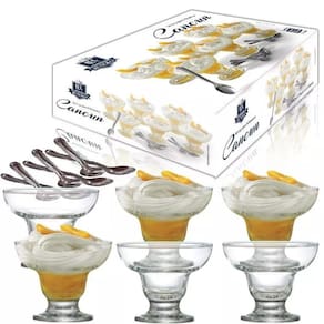 Conjunto Para Sobremesa Em Vidro 12 Peças New Cancum Ruvolo