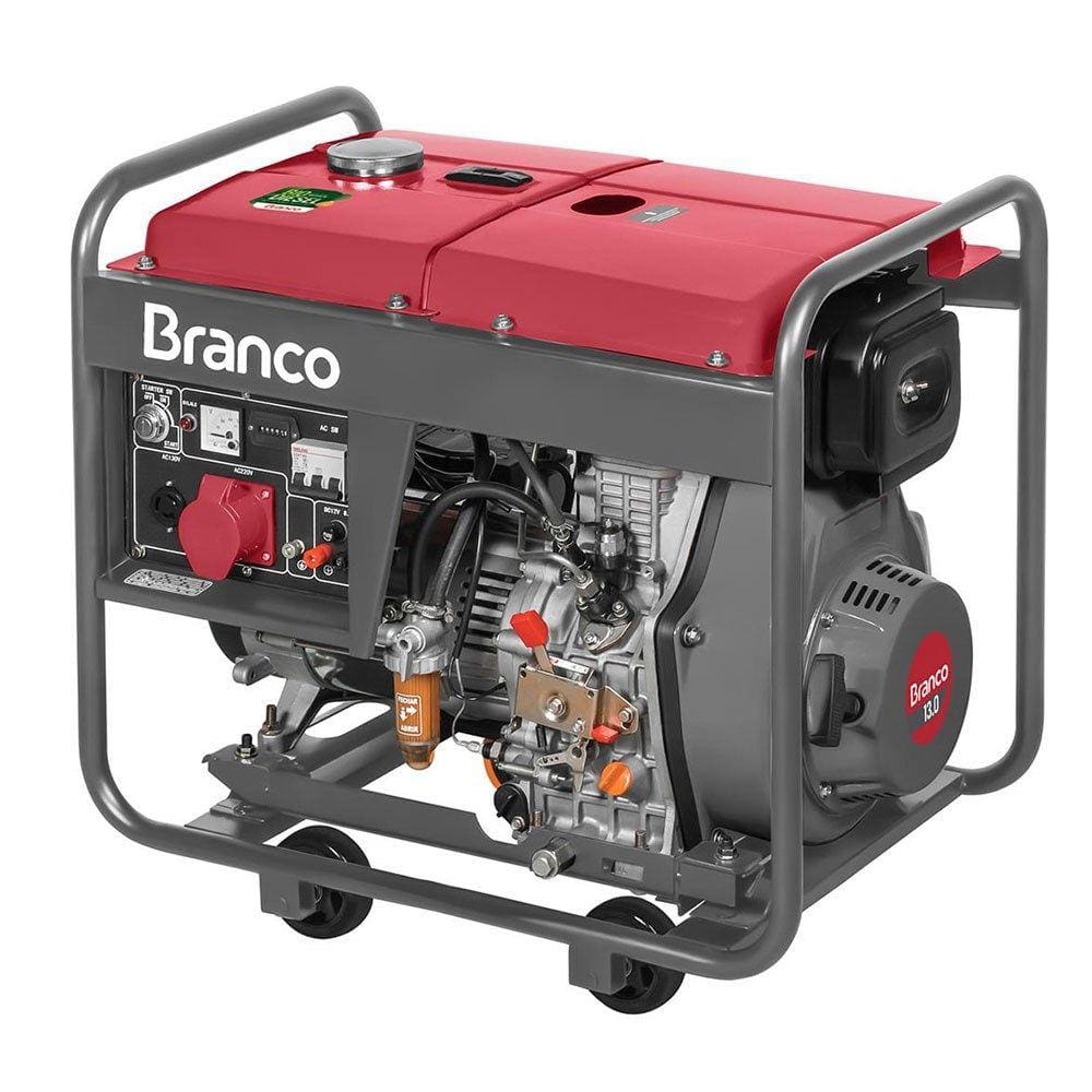 Gerador de Energia BD8000E3 a Diesel 380V 8Kva Partida Elétrica - Branco Motores