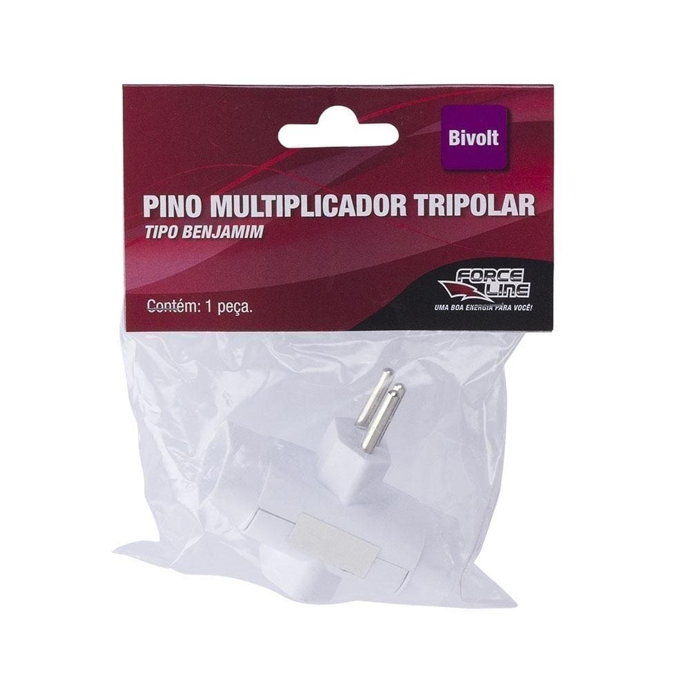 Pino Adaptador Tipo Benjamim Tripolar Force Line