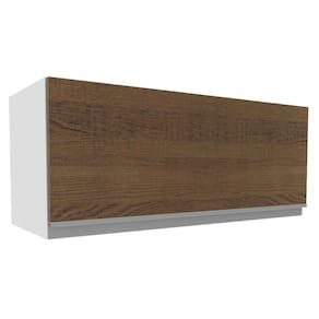 Armário Aéreo Madesa Glamy 100% MDF 80 cm 1 Porta - Branco/Rustic