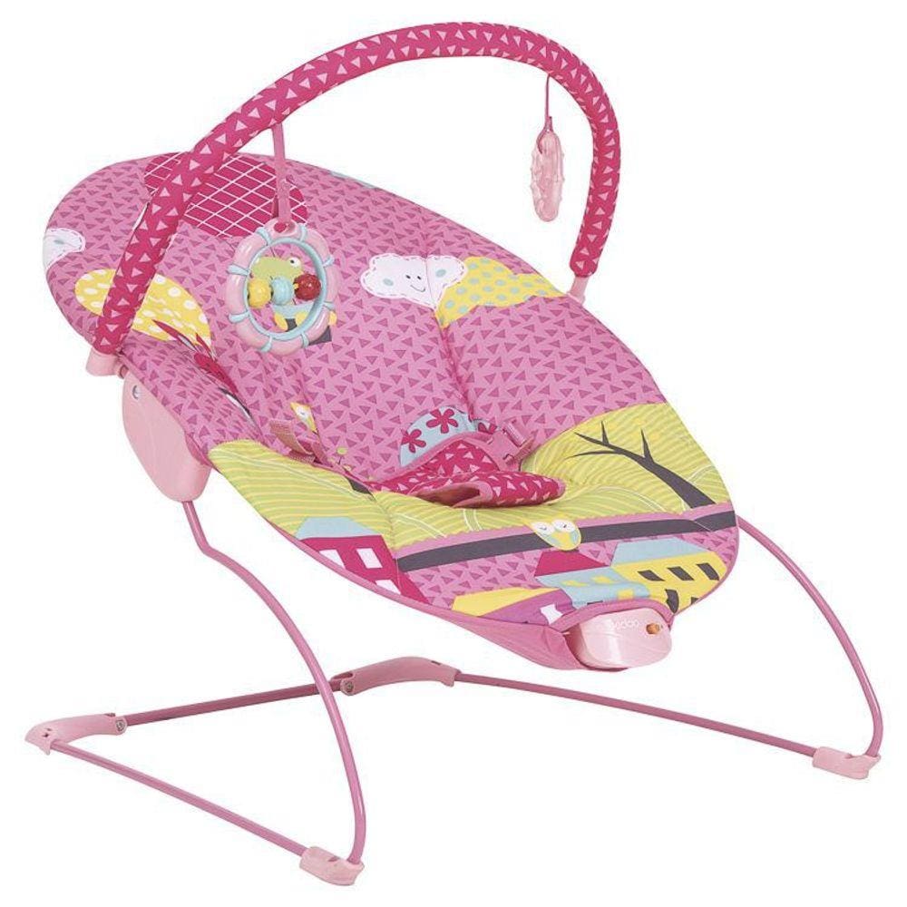 Cadeira de Descanso Bebe Vibra Joy Kiddo Rosa