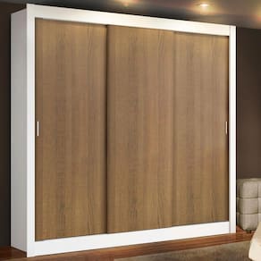 Guarda Roupa Casal Madesa Lyon 3 Portas de Correr 2 Gavetas