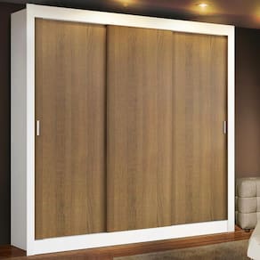 Guarda Roupa Casal Madesa Lyon Plus 3 Portas de Correr 4 Gavetas