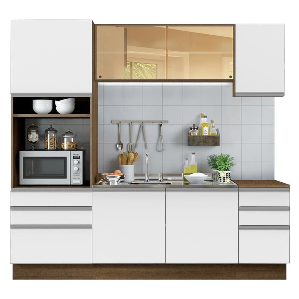 Cozinha Completa Madesa Glamy Karen 6 Portas 6 Gavetas (Sem Tampo e Pia)