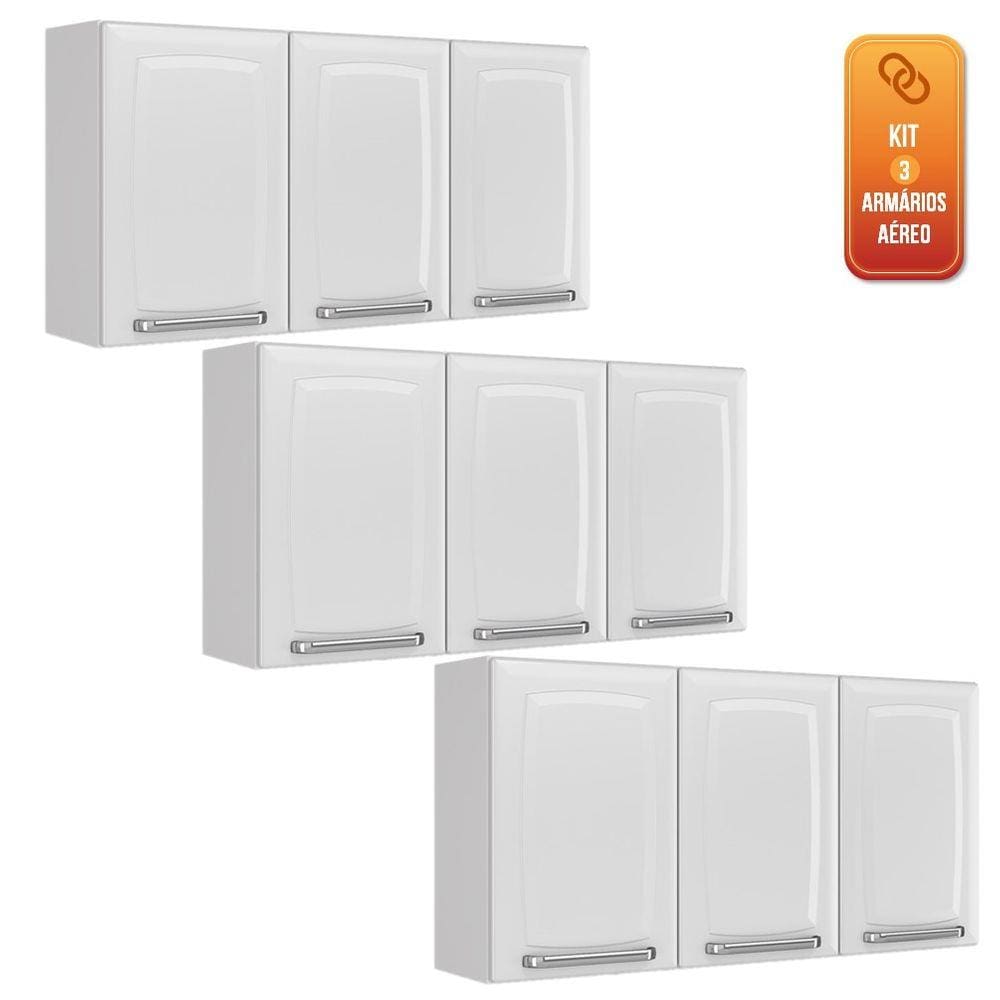 Armario Aereo Itatiaia Luce Kit com 3 peças modelo IP3-105