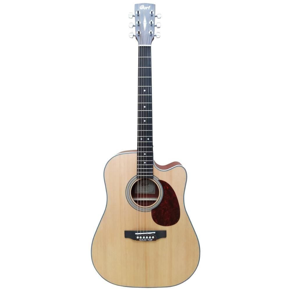 Violão Elétrico Folk Tampo Maciço Spruce Cort Mr 500e Op Cutway Preamp Cort Com Captador Cerâmico