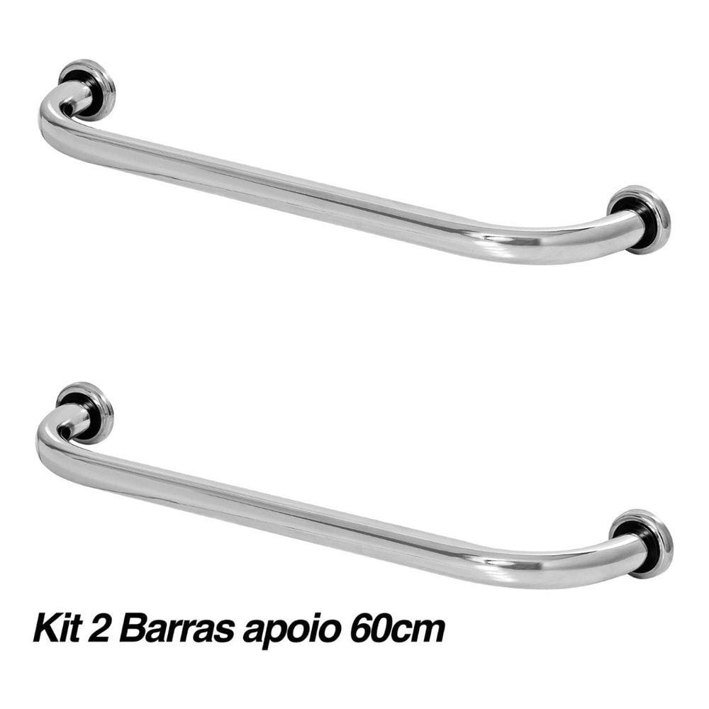 Kit 2 Barras De Apoio De Idoso Para Banheiro 60cm