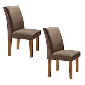 Conjunto 2 Cadeiras Estofadas Espanha Espresso Móveis Ypê suede Animale