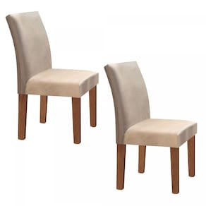 Conjunto 2 Cadeiras Estofadas Espanha Espresso Móveis suede Pena