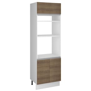 Torre Quente Madesa Glamy 70 cm 3 Portas - Branco/Rustic