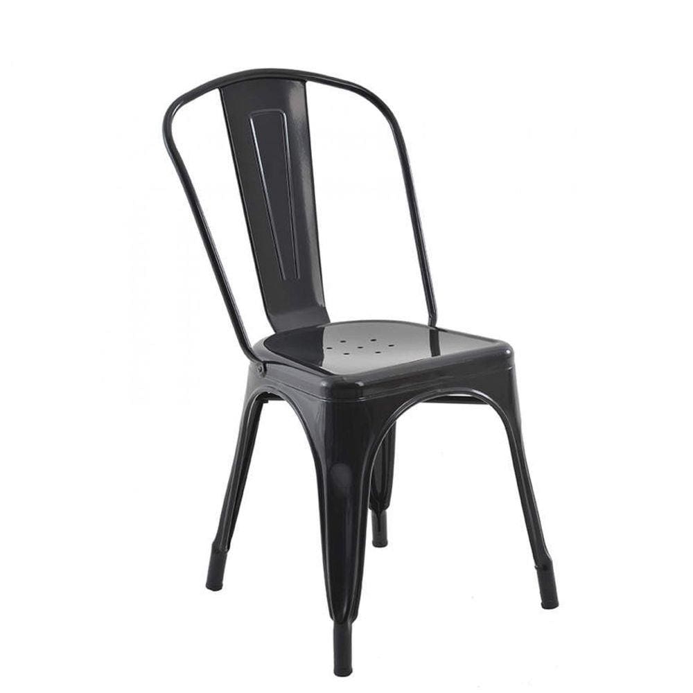 Cadeira Aço Iron Industrial Rivatti Preto