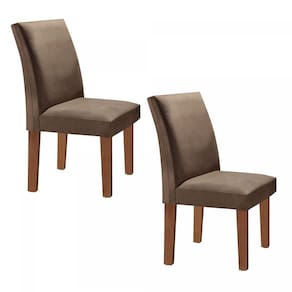 Conjunto 2 Cadeiras Estofadas Espanha Espresso Móveis suede Animale